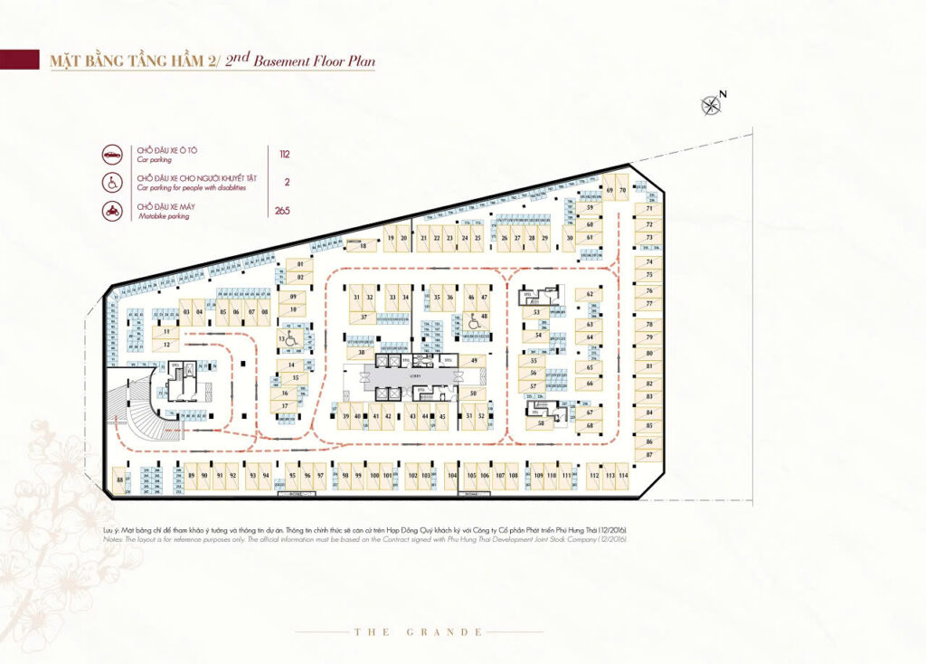 Mặt bằng tầng hầm Midtown M5 (The Grand)