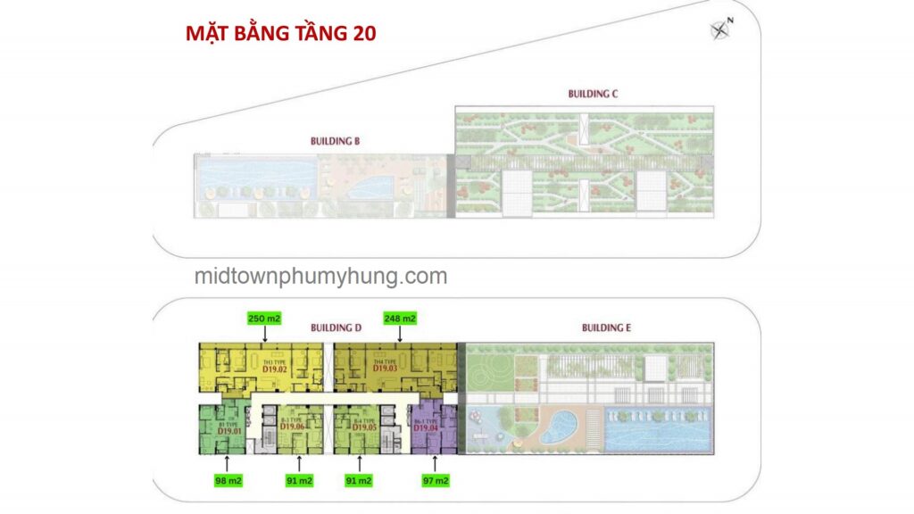 Mặt bằng tầng 20 M6 Midtown